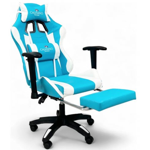 Вибромассажное кресло Calviano 1585 (голубое)