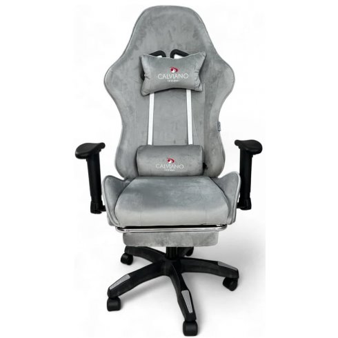 Вибромассажное кресло Calviano 1585 (серый велюр)