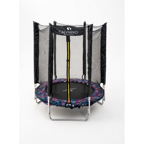 Батут с защитной сеткой Calviano 4,5ft Smile 140 см