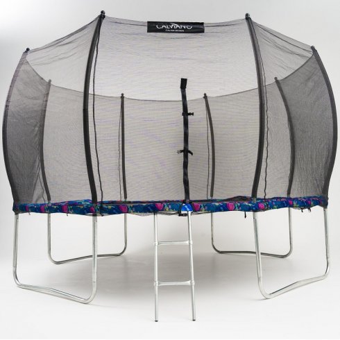 Батут с защитной сеткой Calviano 12ft Outside Master Smile 374 см