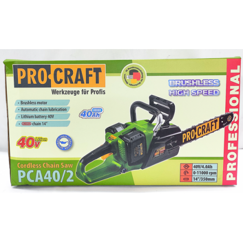 Аккумуляторная цепная пила Procraft PCA40/2
