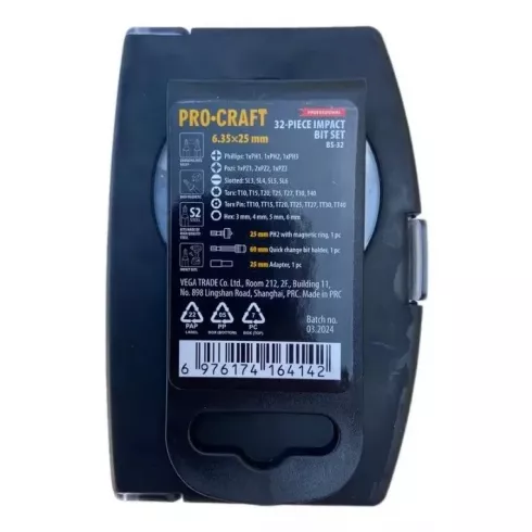 Набор бит Procraft BS-32 (32 шт)