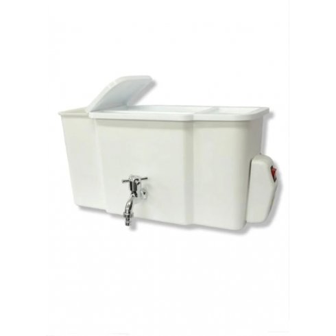 Водоналивной бачок Метлес Водолей 15 л с ЭВН (с хромированным шаровым краном)