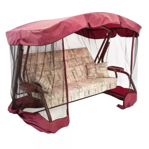 Качели садовые МебельСад Ранго С230 ( бордовая газетка)