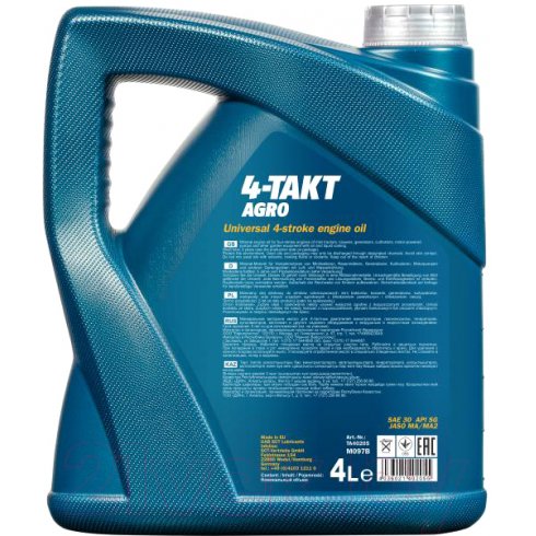 Масло моторное Mannol 4-Takt Agro SAE 30 (4 литра)