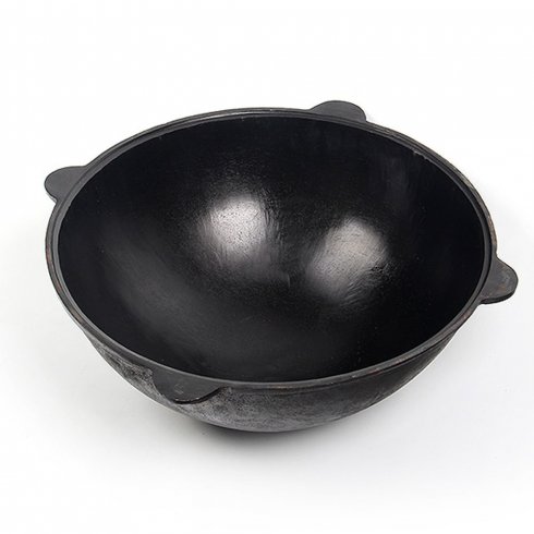 Узбекский чугунный казан Grand Metall Invest 52 см, 22 л. круглое дно без крышки