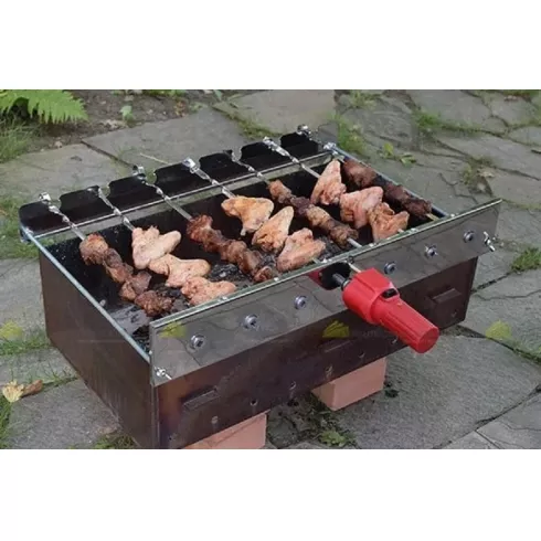 Мангал-автомат УЗБИ "Чудо" 7 шампуров, с двигателем