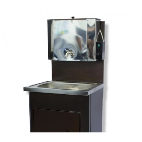 Умывальник Петромаш Дачный с водонагревателем ЭВБО-15Н (античная медь, мойка нержавейка)