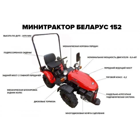 Минитрактор МТЗ Беларус 152 (Rato R420E)