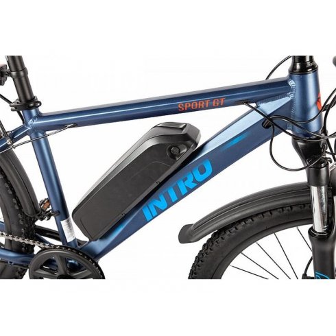 Электровелосипед INTRO Sport GT серо-зеленый