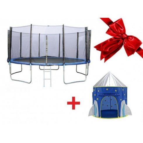Батут Arizone 457.5х85 см + детская палатка Ракета