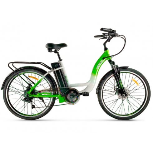 Электровелосипед Eltreco White бело-зеленый