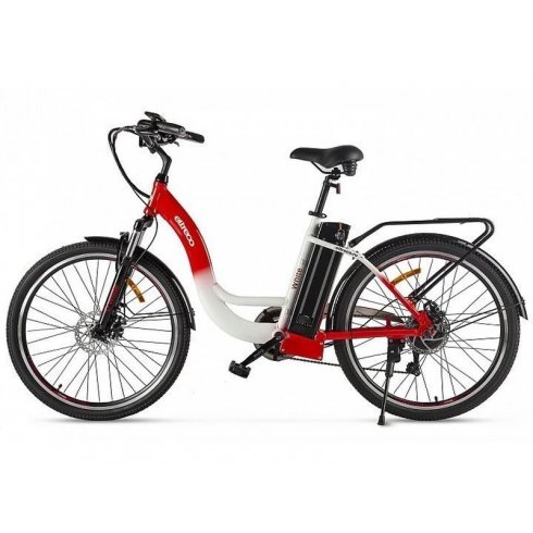 Электровелосипед Eltreco White бело-красный
