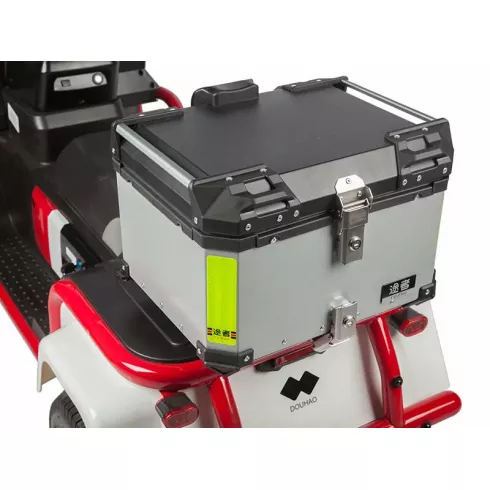 Трицикл Wanshida DOUHAO 60V черно-бело-красный