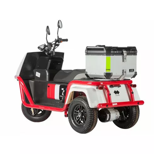 Трицикл Wanshida DOUHAO 60V черно-бело-красный