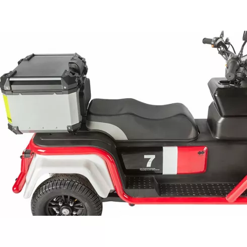 Трицикл Wanshida DOUHAO 60V черно-бело-красный