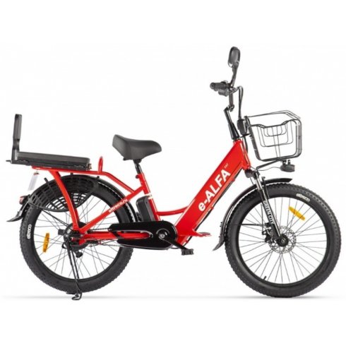 Электровелосипед Green City E Alfa Fat красный