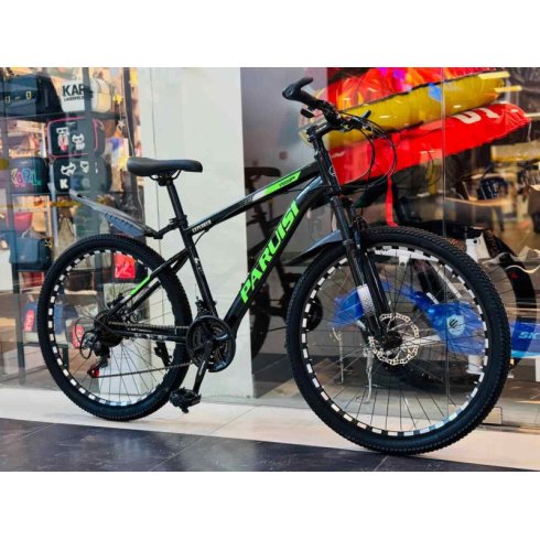 Велосипед Paruisi FXX-21S 26'' черный/зеленый