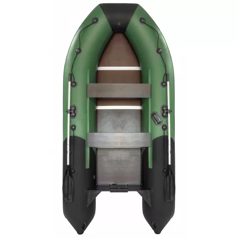 Надувная лодка Ривьера Компакт 3400 СК комби зелено-черный