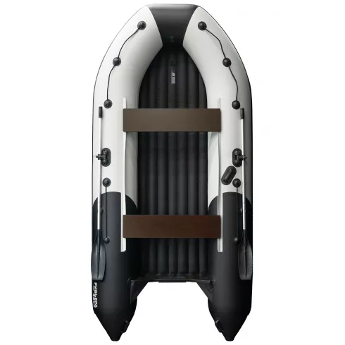 Надувная лодк Ривьера Компакт 3600 НДНД комби светло-серый/черный
