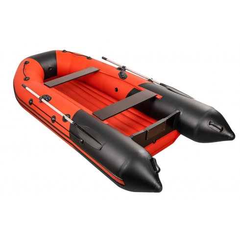 Надувная лодка Таймень NX 3400 НДНД PRO красный/черный