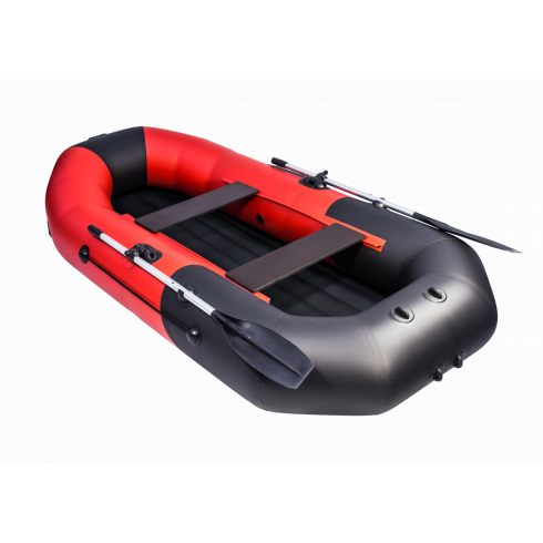 Надувная лодк Таймень N 270 НД комби красный/черный