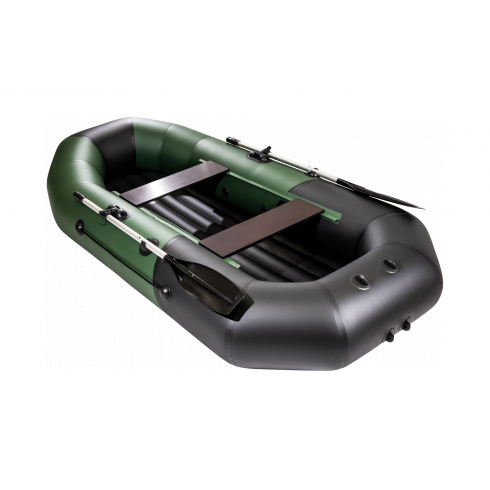 Надувная лодк Таймень N 270 НД комби зеленый-черный