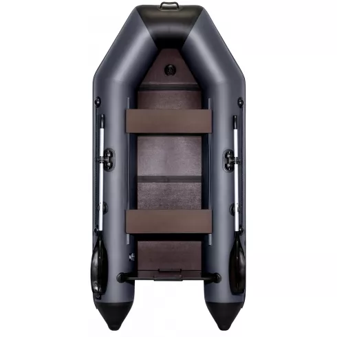 Надувная лодка Аква 2800 Слань-книжка киль графит/черный