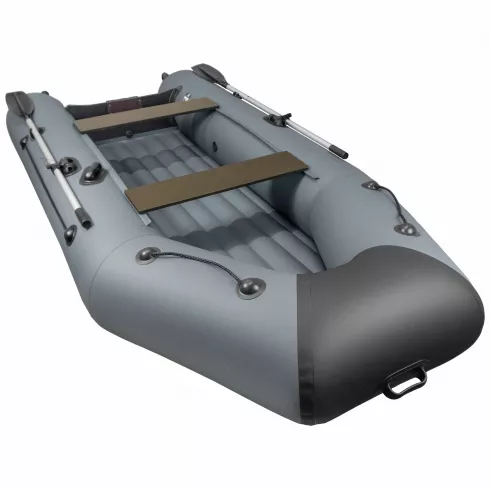 Надувная лодка Барс 3200 НДНД слань-книжка графит-черный