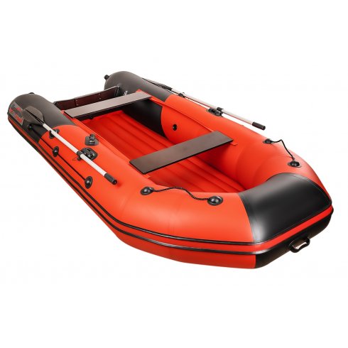 Надувная лодка Таймень NX 3400 НДНД PRO красный/черный