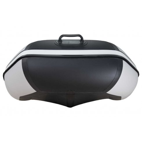 Надувная лодка Таймень NX 2850 слань-книжка киль светло-серый/черный