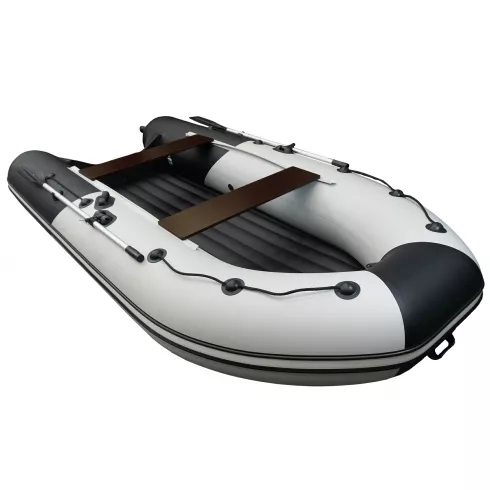 Надувная лодк Ривьера Компакт 3600 НДНД комби светло-серый/черный