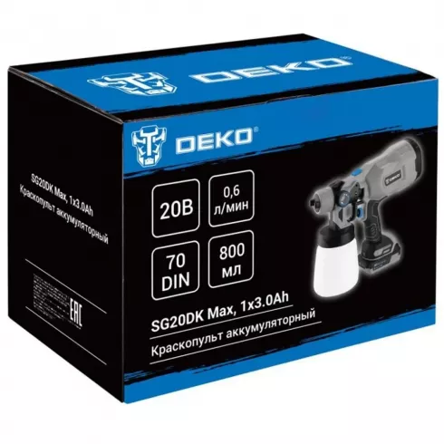 Краскопульт аккумуляторный Deko SG20DK Max