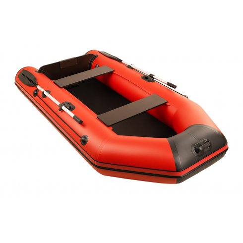 Надувная лодка Аква 2800 Слань-книжка киль красный/черный