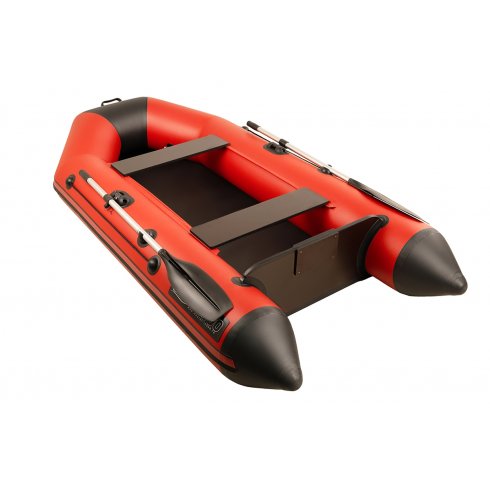 Надувная лодка Аква 2800 Слань-книжка киль красный/черный