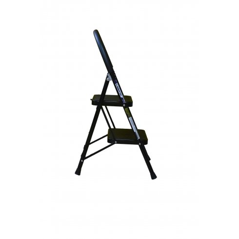 Cтремянка стальная Алюмет 2 ступени MCH202 (широкие, прорезиненные)