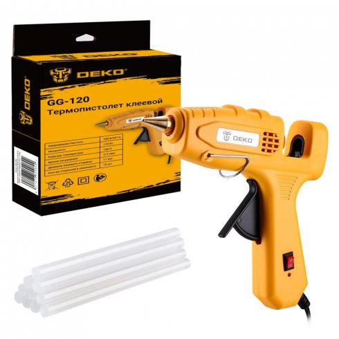 Термопистолет клеевой Deko GG-120 SET2 (084-1092)