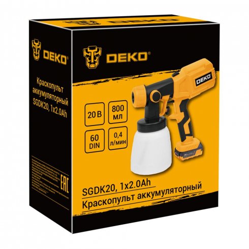 Краскопульт аккумуляторный Deko SGDK20 (086-1019)