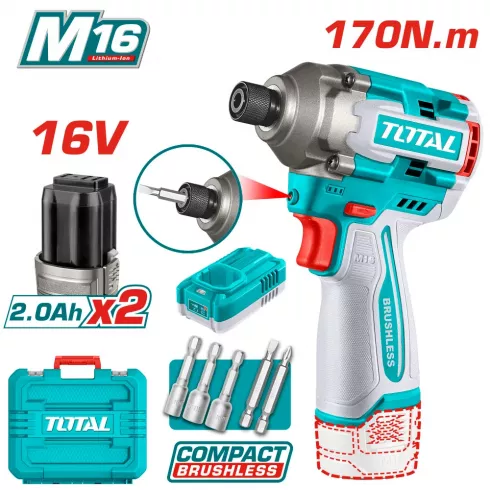 Винтоверт аккумуляторный TOTAL TIRLI16178