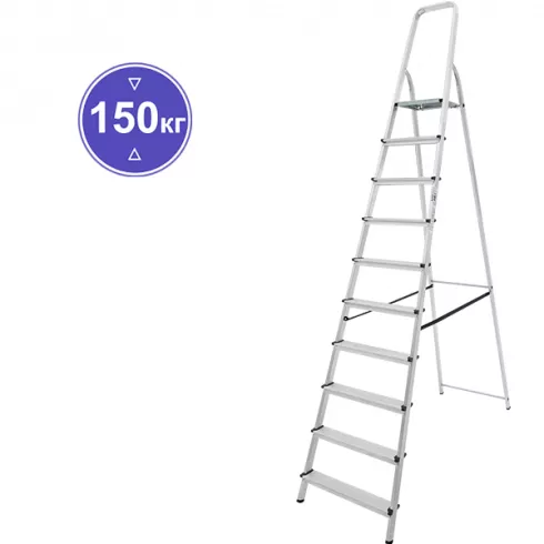 Стремянка Новая высота алюминиевая 10 ступеней (1110110)