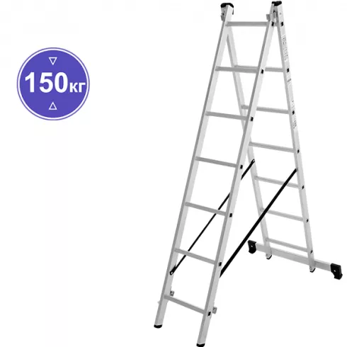 Лестница алюминиевая двухсекционная Новая высота 7 ступеней 1220207