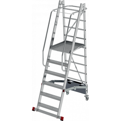 Передвижная алюминиевая складная лестница с площадкой профессиональная Новая высота 6 ступеней 3540106