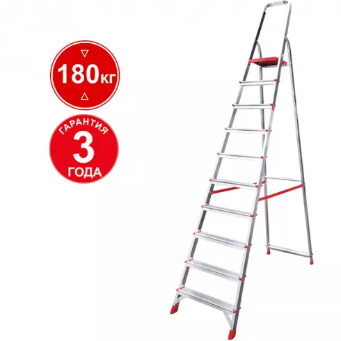 Стремянка Новая высота 10 ступени комбинированная 3110110