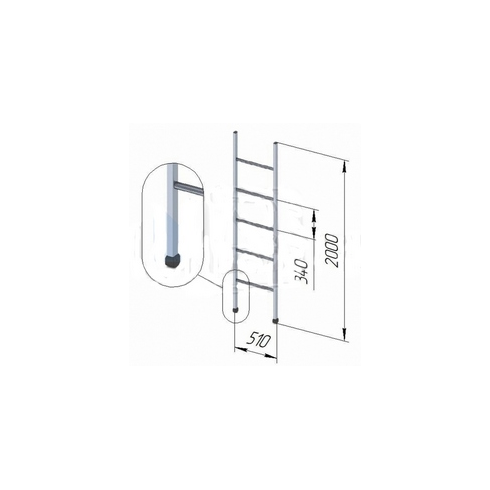 Лестница приставная бытовая Памир ЛПБ-1.5