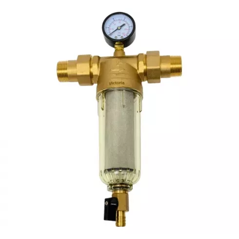 Фильтр промывной с манометром для холодной воды Victoria 27-701 1/2"