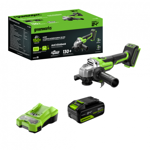 Угловая шлифовальная машина Greenworks AG590 (3201007CUG)