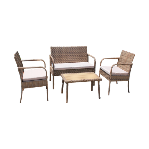 Комплект садовой мебели Garden Story Лион SFS011 (бежевый/коричневый)