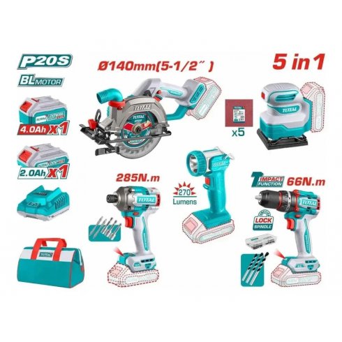 Набор аккумуляторных инструментов TOTAL TOSLI241081