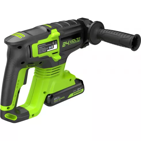 Перфоратор аккумуляторный Greenworks 24V GD24SDS (3803007CUA)