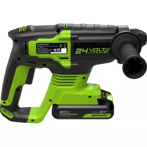 Перфоратор аккумуляторный Greenworks 24V GD24SDS (3803007CUA)